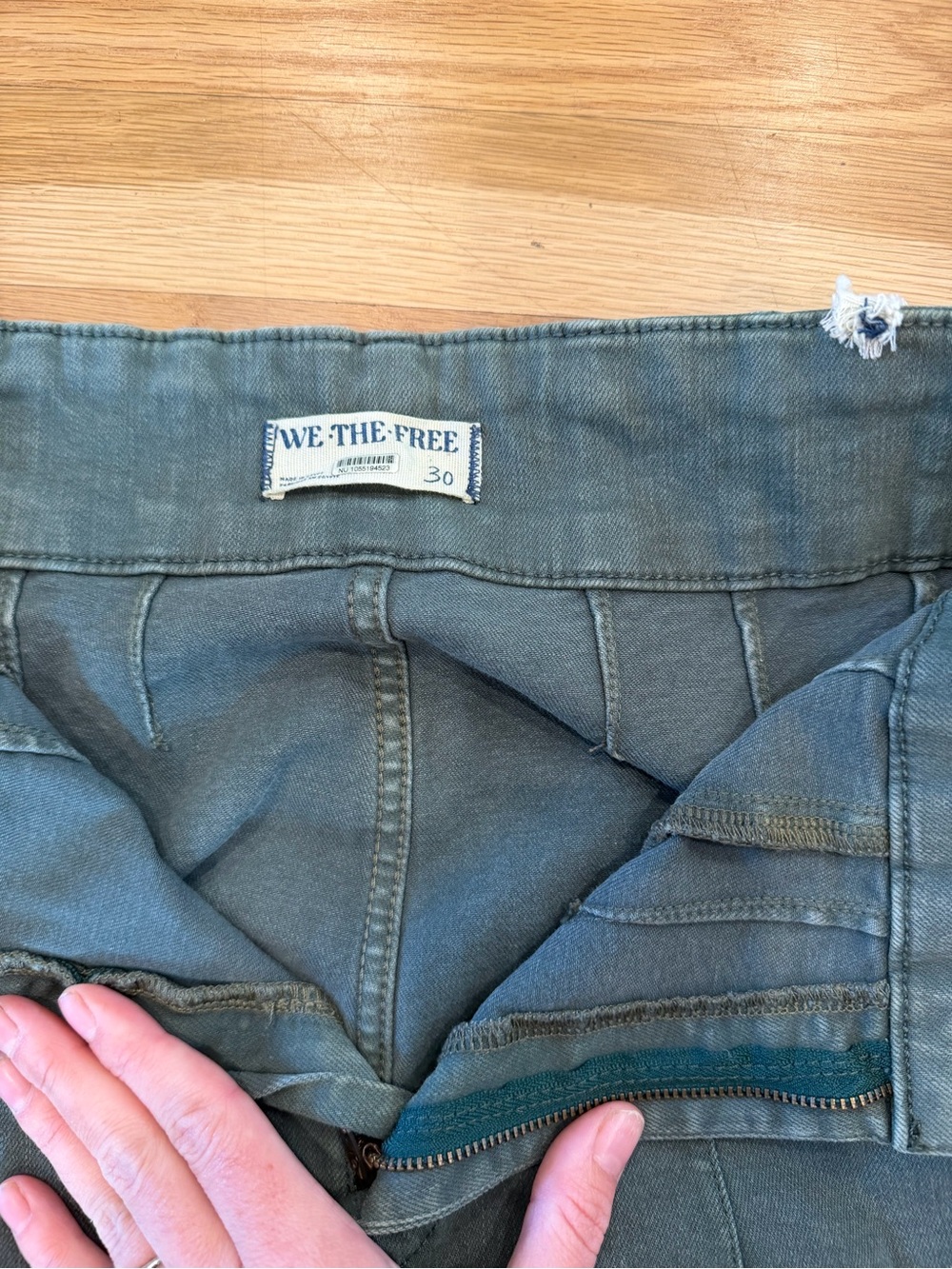 Free People Blue High-Waist Flared Women's Jeans - Picture 2 of 6